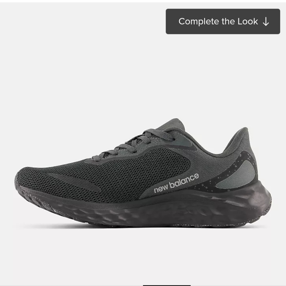 New Balance Black and Gray Fresh Foam Athletic Shoe - Picture 3 of 7